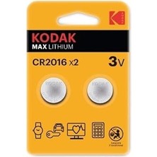 Nacario Kodak 2 Adet Lityum CR2016 Pil