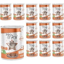 Nacario Prostar Yetişkin Somonlu Pate Yaş Mama 400 gr x 12 Adet