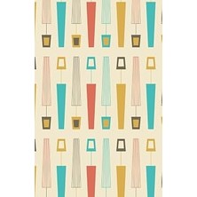 Nacario Planner For Any Occasion: 4-Month Non-Dated Daily Planner, 257 Pages, In Whimsical Midcentury Moder