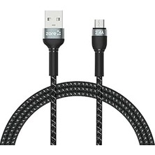 Nacario Shira Serisi Micro USB Kablo 1 Metre Siyah