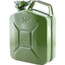 Nacario Metal Benzin Bidonu 5 Litre Akaryakıt Mazot Taşıma Doldurma Depolama Bidonu + Aktarma Borus
