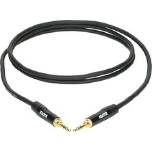 Nacario Klotz Altın Uçlu Mini Stereo Aux Kablo Siyah