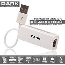 Nacario Dark Dk Nt U2LAN Connect U2LAN USB 2 Ethertnet Adaptörü