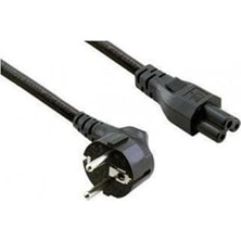 Nacario Polygold PL-36032 1.8 Metre Yonca Güç Kablosu - Laptop Adaptör Projeksiyon Uyumlu 3 Pinli C5 Güç