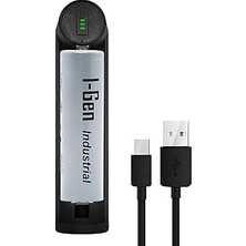 Nacario I-Gen Batteries G103 2600MAH Şarj Edilebilir Pil + Tekli Şarj Seti (18X65MM - 3.7 - Düz Kafa
