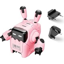 Nacario Gravastar DELTA35 Pembe Robot Figürlü 35W Hızlı Şarj Adaptörü