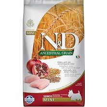 Nacario N&d Ancestral Grain Kuru Maması, Tavuk, Kılçıksız Buğday, Yulaf Narlı, Yaşlı Mini, 2.5 kg