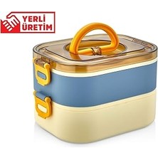 Nacario Yeni Nesil Sefer Tası Lunch Box Beslenme Kabı Paslanmaz Çelik 1300 ml
