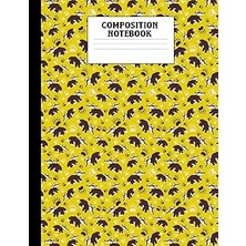 Nacario Composition Notebook: Yellow Badger College Ruled Book