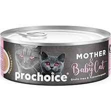 Nacario Prochoice Mother & Baby Mousse, Anne Kediler Yavruları Için Tavuklu Mus 80 gr x 12 Adet