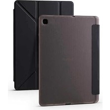 Nacario Constrain (1537) Siyah 2020 Kılıf Zore Tri Folding Kalem Bölmeli Standlı Kılıf-Siyah Galaxy Tab A7