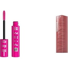 Nacario New York Lash Sensational Firework Maskara & Super Stay Vinyl Ink Uzun Süre Kalıcı Likit