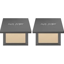 Nacario Alix Avien Kompakt Pudra - 12 Saate Kadar Kalıcılık - Nötr Cilt Alt Tonu - Compact Powder 07 Tinted
