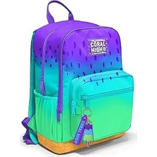Nacario Coral High Dört Bölmeli Mor Lila Renk Geçişli Ortaokul Çantası - Kız Çocuk
