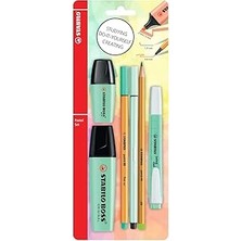 Nacario Stabilo - Kalem Seti - Tek Pastel Renk - 6'lı Set - Yeşil