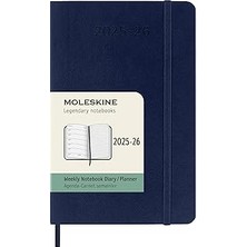 Nacario Moleskine Monate Wochen Notizkalender 2025/2026, Pocket/a6, 1 Wo = 1 Seite, Rechts Linierte Seit