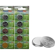 Nacario Poundmax 10 x CR2430 DL2430 3V Lityum Düğme Pil, Uzun Raf Ömrü, Küçük Elektronik Cihazlar Için Uzak