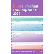 Nacario Bunte Wochen Familienplaner Xl 2024