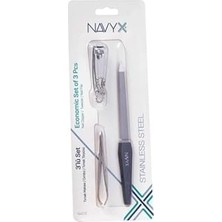 Nacario Navyx Ekonomik 3'lü Set Törpü, Tırnak Makası