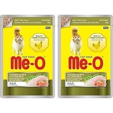Nacario Me-O Tavuk ile Pirinç Yengeçli, 80 gr 2li Paket