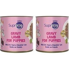 Nacario Supreme Dog Mini Irk Yavru Köpekler Için Soslu Kuzulu Konserve Mama 200 gr (2 Paketi)