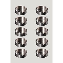 Nacario 10’lu Paslanmaz Çelik Küllük Takımı | 10 cm Çapında Kültablası | Restoran, Kafe Otel