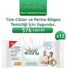 Nacario Evony Perine Vücut Temizleme Havlusu, 576 Adet