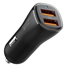 Nacario Spigen 30W Usb-A 2 Port Araç Içi Hızlı Şarj Aleti 18W + 12W Akım Korumalı Güç Adaptörü Çakmaklık Ip