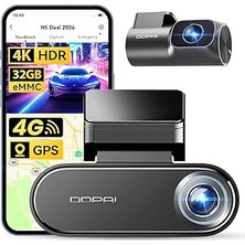 Nacario Ddpai N5 Dual 2. Nesil, 4k, Wi-Fi, Gps Araç Içi Kamera