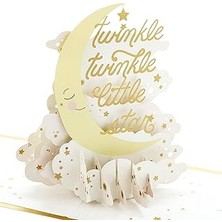 Nacario Hallmark Signature Paper Wonder Pop Up Baby Shower Kartı (Kırışık Işıltılı)
