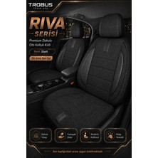 Trobus Seat Toledo 2005+ Uyumlu Riva Serisi Siyah Ortopedik Koltuk Kılıfı