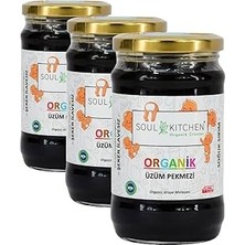 Nacario Soul Organik Üzüm Pekmezi 380GR (Soğuk Sıkım) (Şeker Ilavesiz) (3 Paketi)