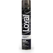 Nacario Loyal Siyah Saç Spreyi 400 ml – Güçlü Tutuş Sağlayan Profesyonel Saç Sabitleyici