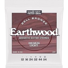 Nacario Ernie Ball Medium Light Earthwood Bell Bronz Gitar Telleri Western Gitar 12-54