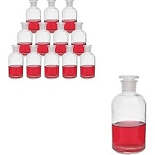Nacario Şilifli Tıpalı Cam Miyar Şişe 500ML - 12 Adetlik Set