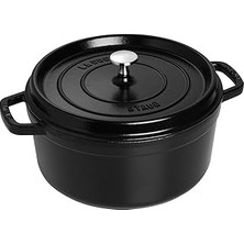 Nacario Staub La Cocotte Döküm Tencere, Siyah, 24 cm