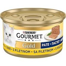 Nacario Gourmet Gold Kıyılmış Tavuklu Yaş Maması, Yetişkin, 85 G Tekli Paket