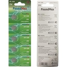 Nacario 5 Adet CR1220 DL1220 1220 LIR1220 3V Poundmax Lityum Pil Lityum Düğme Pil, Küçük Elektronik Cihazla