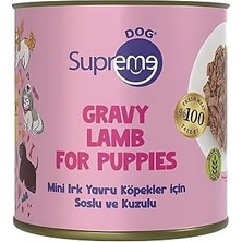 Nacario Supreme Dog Mini Irk Yavru Konserve Maması, Tavuk & Kuzu Etli, Yüksek Proteinli Soslu Islak M