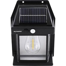 Nacario Güneş Enerjili Dış Aydınlatma 3 Modlu Işıklandırma Sensörlü Sarı Işıklı Aplik 5 W Portatif Fener La