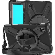Nacario Constrain - Galaxy Tab A7 Lite T220 T225 Tank Kılıf Omuz Askılı 360 Dönen Standl