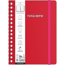Nacario Nota Bene Spiralli Sert Kapak Defter, 21X29,7 Cm, Çizgili