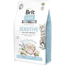 Nacario Brit Care Sensitive, Alerjileri Olan Yetişkin Kediler Için, Tahılsız, Hipoalerjenik, Larva Taze
