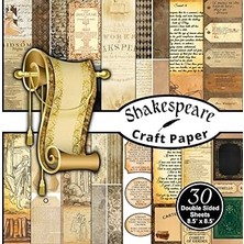 Nacario Shakespeare Paper: Decorative Scrapbook And Paper. 8.5 x 8.5 Inches, 15 Styles, 30 Doub