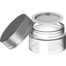 Nacario 35 ml Boş Şeffaf Cam Seyahat Krem Organizer Kavanozu Kozmetik Şişesi