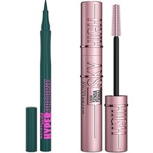 Nacario New York Hyper Precise All Day Eyeliner- 730 Jungle & Lash Sensational Sky High Maskara