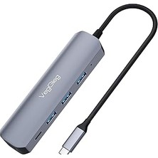 Nacario Veggieg Type-C To HDMI Type-C Pd 2*usb 2.0 + USB 3.0 Çoklayıcı Dönüştürücü Hub