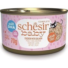 Nacario Schesir Baby Tavuk ile Somon Mus Konserve 70G