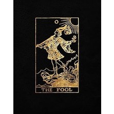 Nacario The Fool: College Ruled Journal | 8.5 x 11 A4 Notebook | Black And Gold - 150 College Ruled