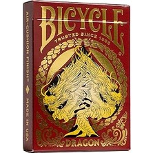 Nacario Bicycle Red Dragon Altın Folyo Oyun Kartları, 1 Güverte